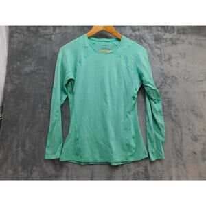 Patagonia Shirt Womens S Green Slim Tagless Merino Wool Crew Neck Long Sleeve